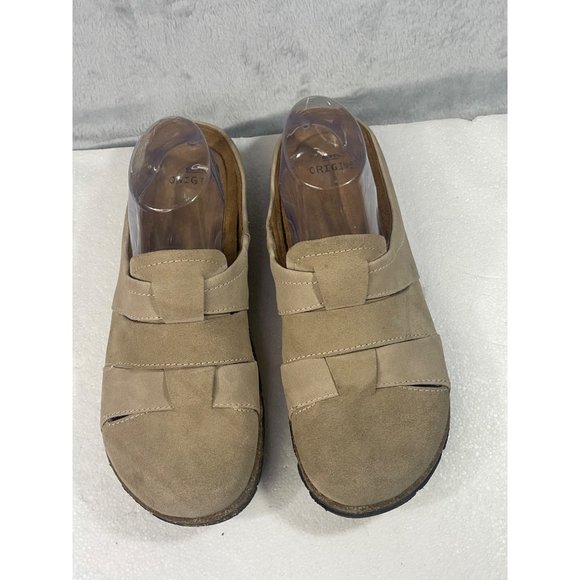 Earth Origins Shoes Women's US 10 Ellery Wheat Suede woven clogs. - Picture 2 of 16